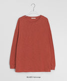 Moibe Plain Slit Shibori Long Sleeve Tee