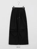 Romu banding string nylon wide parachute pants