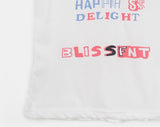 Fleet Off-Shoulder Lettering Print Ringer Color Matching Short Sleeve T-Shirt