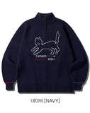 Different Knit Half Zip-up