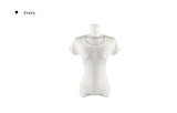 Boin Modal Slim U-Neck Slim Short Sleeve T-shirt