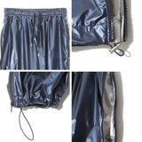 Metallic Side Zipper Pants