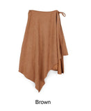 Festie Suede Wrap Skirt