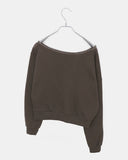 Urban lace one-off shoulder long sleeve sweatshirt