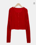 Nobis Ribbed Crop Cardigan