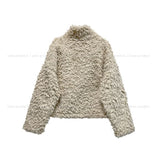 Hazel Fluffy Unbalanced Crop Mustang