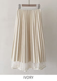 Pierre Double Tulle Lace Pleated Banding Skirt