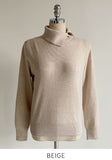 Lumen One-Shoulder Button Half Polar Knit