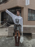 Growing printed velvet long sleeves