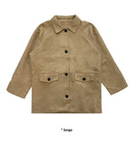 POCKET SUEDE HALF COAT