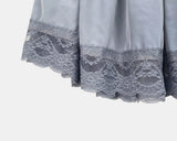 Putine Lace Satin Mini Skirt