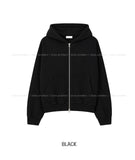 Solid Basic Two-Way Hood Zip-Up