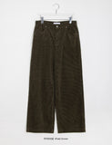Vominde corduroy color wide pants