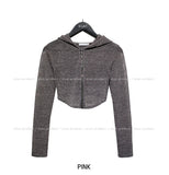 Elle see-through cropped hoodie