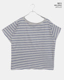 Mats Stripe One Off Shoulder Overfit Short Sleeve T-Shirt