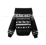 Snow Nordic Off-Shoulder Knit