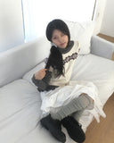 Kuje Suede Tiered Long Skirt