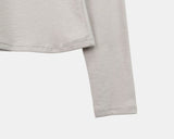 Muite U-Neck Pocket Long Sleeve T-Shirt