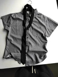 [ MADE / Tie Set ] Silk Stripe Classic Shirt Short Sleeve Version