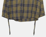 Turnt Checkered Pocket String Hooded Shirt