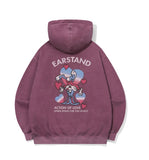 [2-WAY] Ear Stand Pigment Hood Zip-Up
