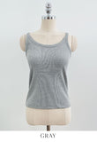 Luyou Basic Ribbed Round Sleeveless