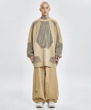 Paneled Mixed Knit Sweater