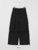 [unisex] Lentico Banding String Padding Wide Cargo Pants