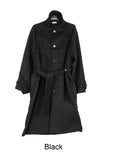 Aren Wool Raglan Belted Long Coat