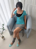 DRAPE TAIL MINI SKIRT