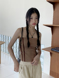 Beart Side Line Sporty Hip Banding Tank Top Tube Top