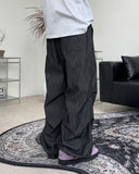 Kyren Balloon Pintuck Denim Pants