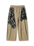 Harrain Check Layered Cotton Pants
