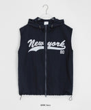 [unisex] Rollg Summer Embroidered Wind Hooded Vest