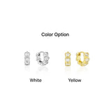 Essence Heart Bezel Tennis One-Touch Earrings
