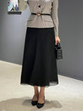 Bedu Double Chiffon Flare Long Skirt