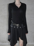 Rubber Wool See-Through Collar Tee