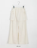 [BAONHAUS] Payman nylon layered skirt pants