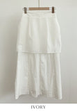Jehenre Cut Flare A-Line Long Skirt