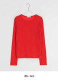 Mejini Color Tencel Basic Long Sleeve Tee