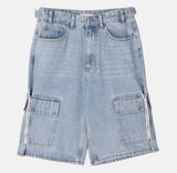 Zipper Two Way Cargo Bermuda Pants