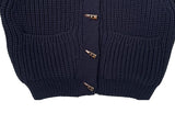 Rucker High Neck Duffle Button Knit Cardigan