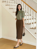 Gret Pintuck Slit Long Skirt