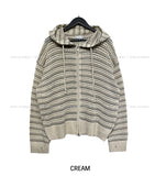 Field Stripe Mesh Warmer Hooded Zip-Up