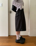 [back point!] Newo Biz Pocket Pintuck Bermuda Pants