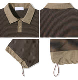 Peosen Mixed Stripe Collar Tee