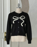 Evely Ribbon Round Knit Cardigan