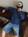 [LAN ARCHIVE] Shoulder Button Stripe Knit