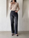 Supe Cotton Wide Banding Denim Pants
