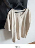Jun Inner U-Neck Washing Short Sleeve Tee